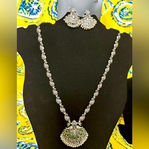 German silver necklace set